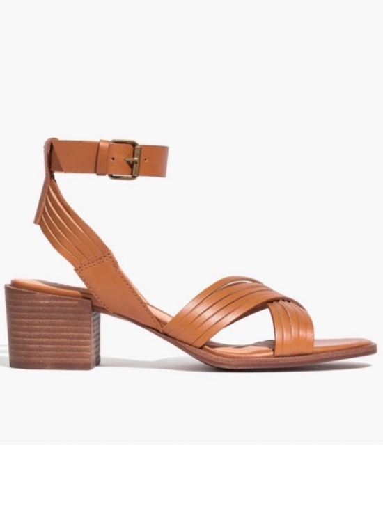 Madewell Shoes - Madewell | Brown Cognac Tan Leather Sandals Heels Strappy